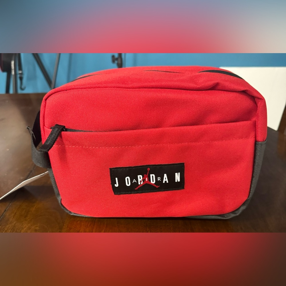 Nike Air Jordan Travel Dopp Kit Clutch Toiletries Bag, Gym Red Rare